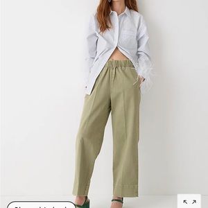 NWT J crew Astrid wide leg pants in olive